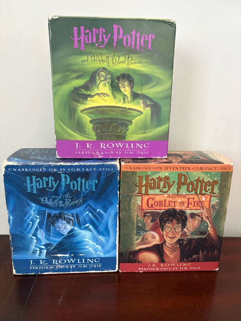 Harry Potter CD Set 3 Books: Order Of The Phoenix Goblet Of Fire The Half Prince
